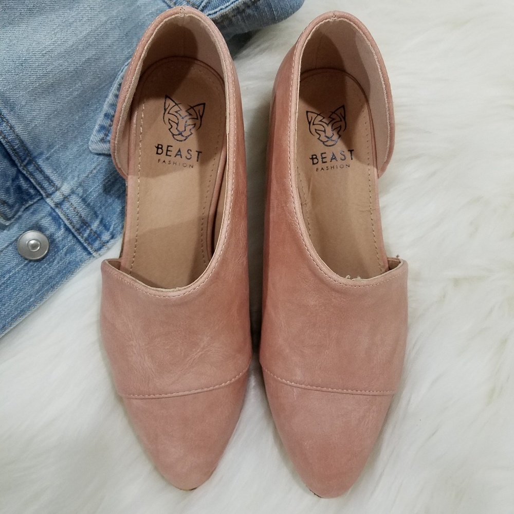 Beast Blush/Pink Side Cut out Flats - Picture 2 of 6